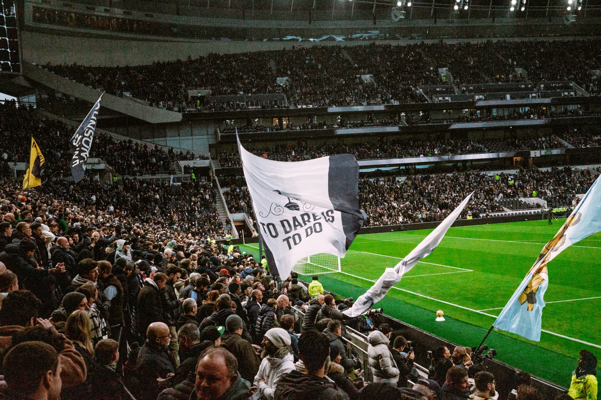Spurs fans in the stadium